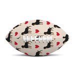 Love Rottweiler Pattern Print Rugby Ball