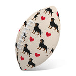 Love Rottweiler Pattern Print Rugby Ball
