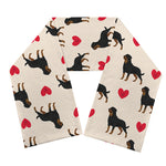 Love Rottweiler Pattern Print Scarf