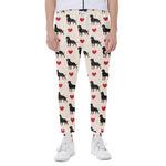 Love Rottweiler Pattern Print Scuba Joggers
