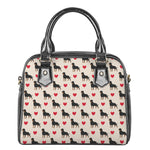 Love Rottweiler Pattern Print Shoulder Handbag