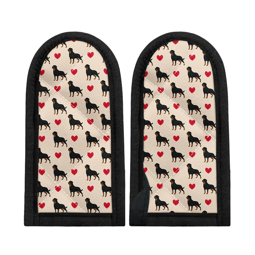 Love Rottweiler Pattern Print Skillet Handle Cover
