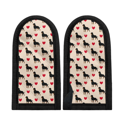 Love Rottweiler Pattern Print Skillet Handle Cover