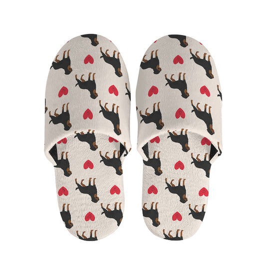 Love Rottweiler Pattern Print Slippers