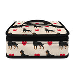 Love Rottweiler Pattern Print Small Lunch Bag