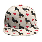 Love Rottweiler Pattern Print Snapback Cap