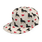 Love Rottweiler Pattern Print Snapback Cap