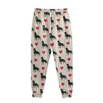 Love Rottweiler Pattern Print Sweatpants