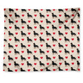 Love Rottweiler Pattern Print Tapestry
