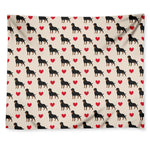 Love Rottweiler Pattern Print Tapestry