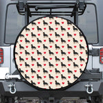 Love Rottweiler Pattern Print Tire Cover