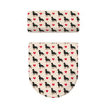 Love Rottweiler Pattern Print Toilet Lid And Tank Cover Set