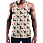 Love Rottweiler Pattern Print Training Tank Top