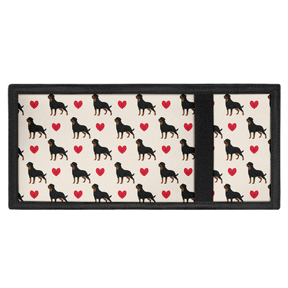 Love Rottweiler Pattern Print Trifold Wallet
