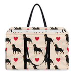 Love Rottweiler Pattern Print Utility Tote Bag