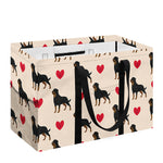 Love Rottweiler Pattern Print Utility Tote Bag