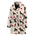 Love Rottweiler Pattern Print Women's Bathrobe