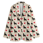 Love Rottweiler Pattern Print Women's Blazer
