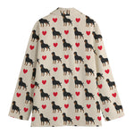 Love Rottweiler Pattern Print Women's Blazer