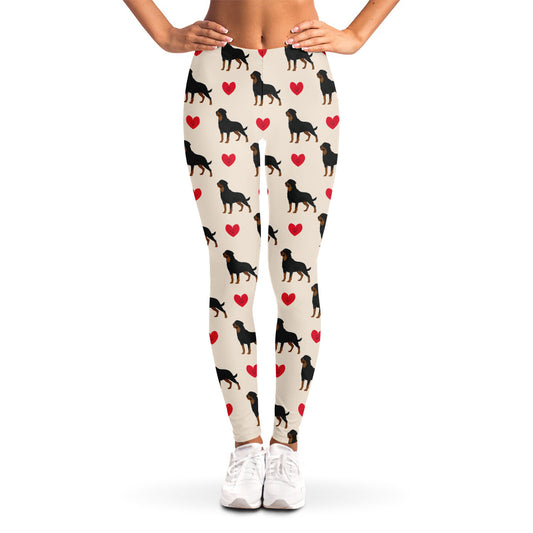 Love Rottweiler Pattern Print Women's Leggings