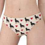 Love Rottweiler Pattern Print Women's Panties