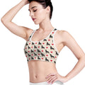 Love Rottweiler Pattern Print Women's Sports Bra