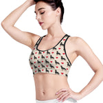 Love Rottweiler Pattern Print Women's Sports Bra