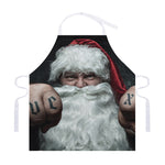 Love Xmas Santa Claus Print Adjustable Apron