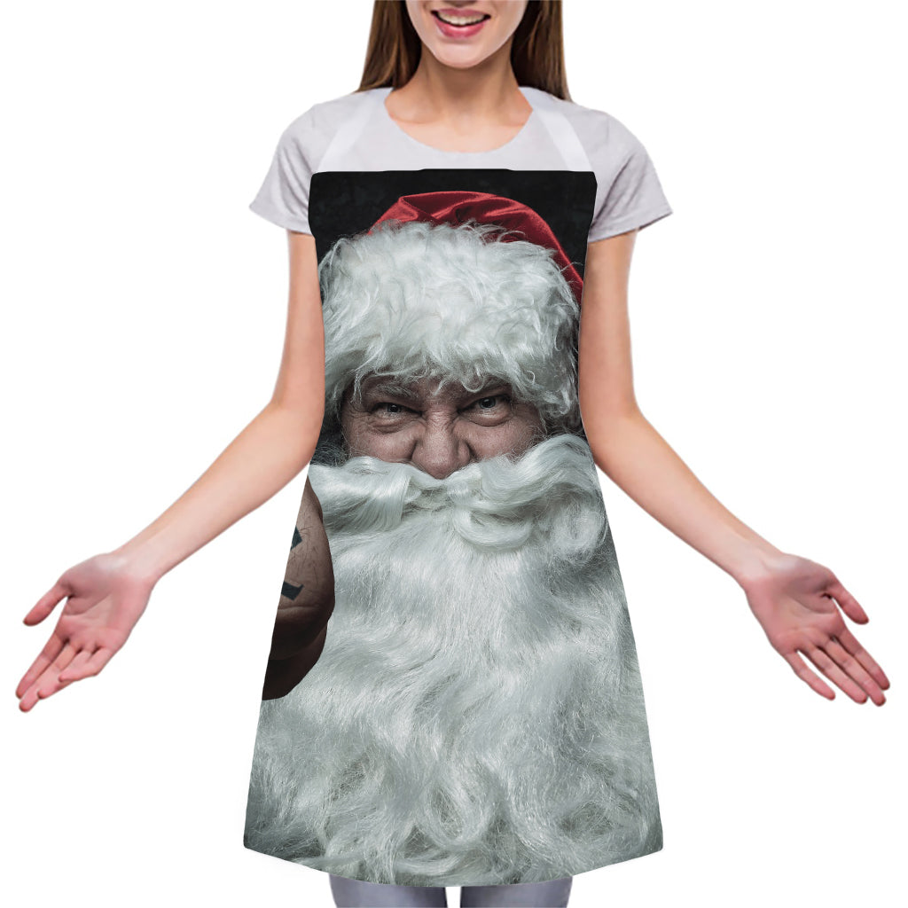 Love Xmas Santa Claus Print Adjustable Apron