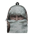 Love Xmas Santa Claus Print School Backpack