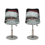 Love Xmas Santa Claus Print Bar Stool Covers