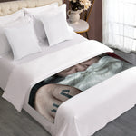 Love Xmas Santa Claus Print Bed Runner