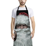 Love Xmas Santa Claus Print Bib Apron With Pocket