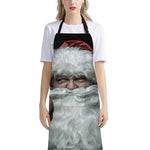 Love Xmas Santa Claus Print Bib Apron With Pocket