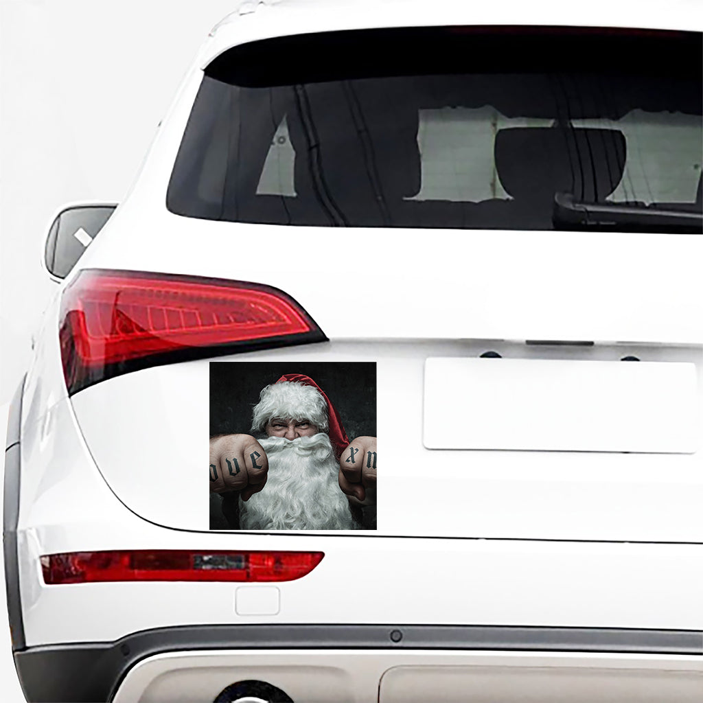 Love Xmas Santa Claus Print Car Sticker