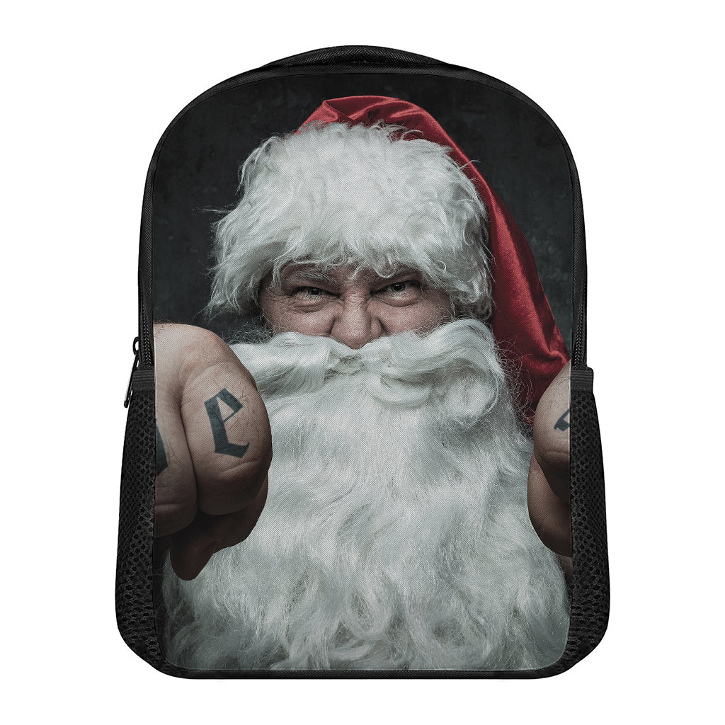 Love Xmas Santa Claus Print Casual Backpack