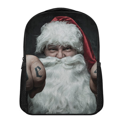 Love Xmas Santa Claus Print Casual Backpack