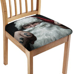 Love Xmas Santa Claus Print Chair Cushion Cover