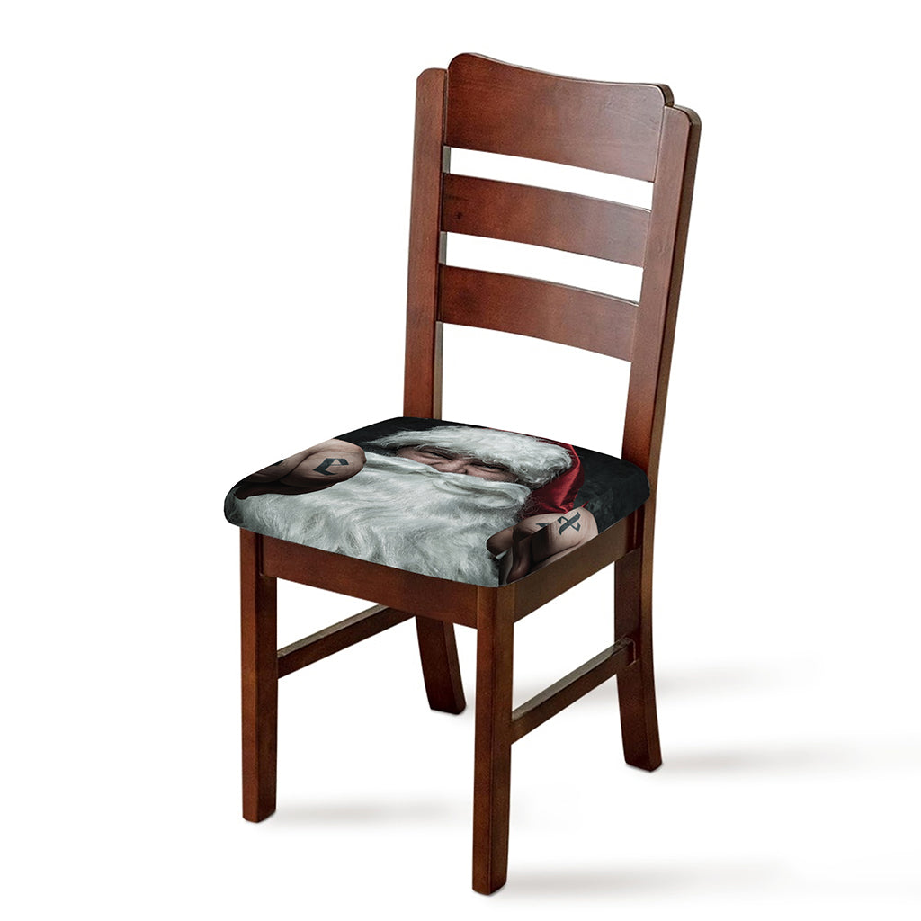 Love Xmas Santa Claus Print Chair Cushion Cover