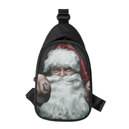 Love Xmas Santa Claus Print Chest Bag