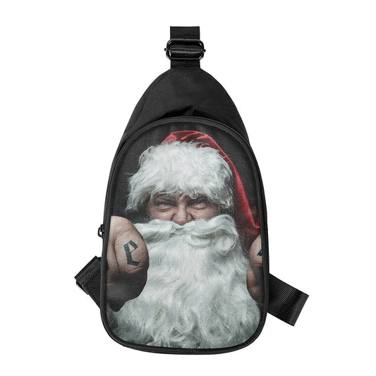 Love Xmas Santa Claus Print Chest Bag