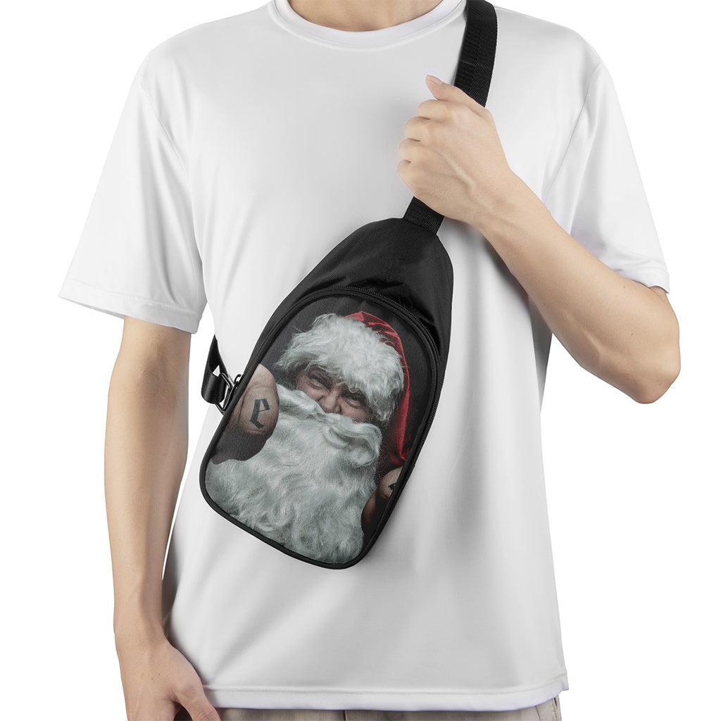 Love Xmas Santa Claus Print Chest Bag