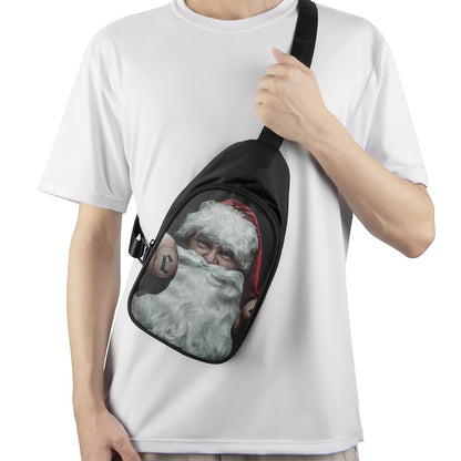 Love Xmas Santa Claus Print Chest Bag