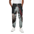 Love Xmas Santa Claus Print Cotton Sweatpants