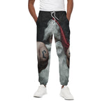 Love Xmas Santa Claus Print Cotton Pants