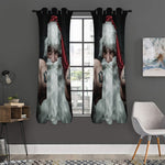 Love Xmas Santa Claus Print Curtain