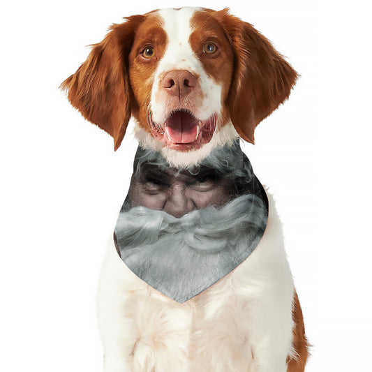 Love Xmas Santa Claus Print Dog Bandana