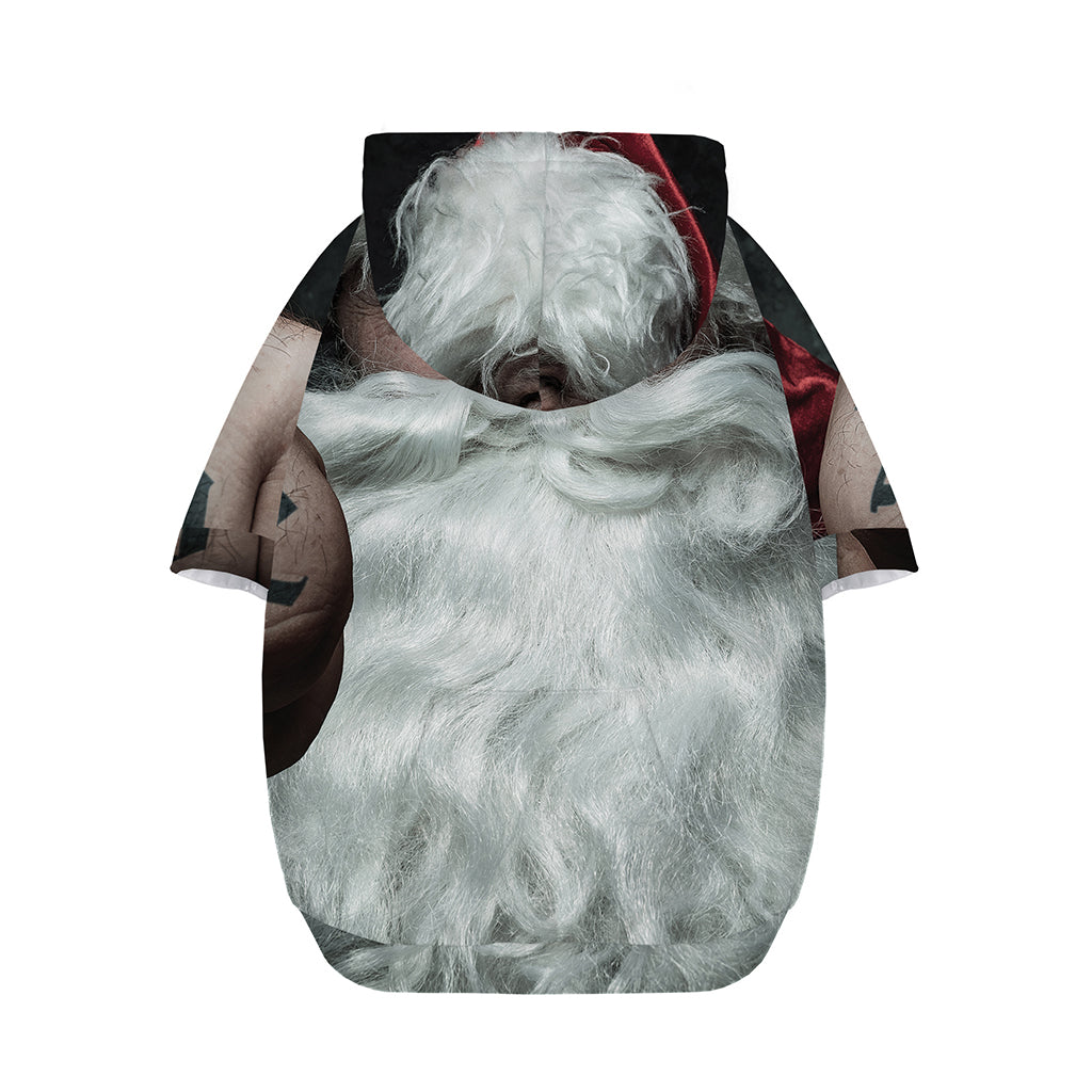 Love Xmas Santa Claus Print Dog Zip Up Hoodie
