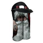 Love Xmas Santa Claus Print Double Neoprene Wine Tote
