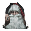 Love Xmas Santa Claus Print Drawstring Bag